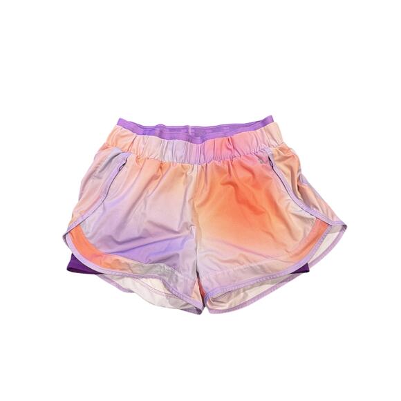 SWEATY BETTY Ombre Running Shorts Size M Gradient Sunset Color Built-In Liner - Picture 2 of 6
